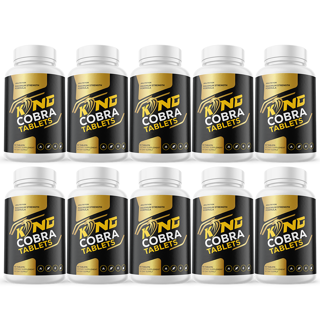 King Cobra Tablets - Support Men's Vitality and Daily Energy - 10 Bottles